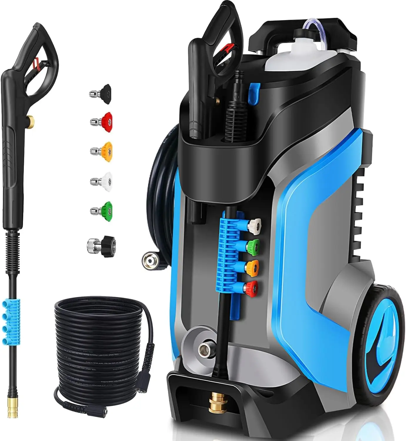 Электрическая мойка высокого давления 5000PSI, 4,0 галлонов в минуту, силовые мойки со шлангом под давлением, 33 фута, силовые распылители высокого давления с 1/4 дюйма QC
Электрическая мойка высокого давления 5000PSI, 4,0 галлонов в минуту, силовые мойки со шлангом под давлением, 33 фута, силовые распылители высокого давления с 1/4 дюйма QC