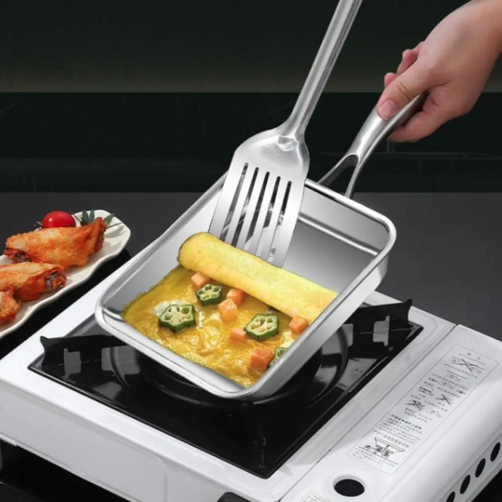 Stainless Steel Tamagoyaki Pan Nonstick Rectangular Egg Frying Pan Corrosion-resistant Flat-bottomed Sandwich Skillet Stove
Stainless Steel Tamagoyaki Pan Nonstick Rectangular Egg Frying Pan Corrosion-resistant Flat-bottomed Sandwich Skillet Stove