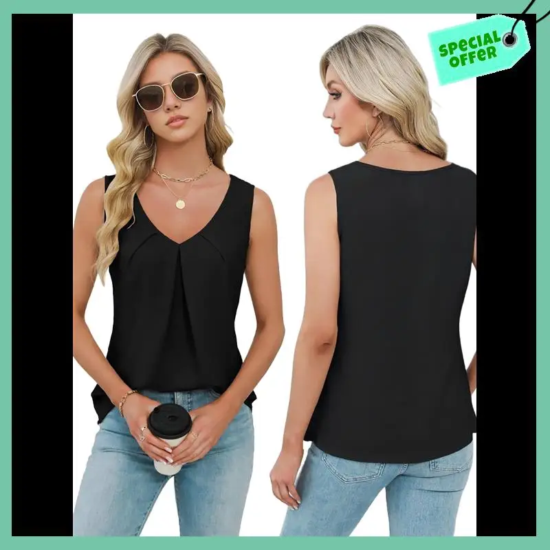 Sturdy Womens Summer Pleated Front Sleeveless Tank Tops Work Dressy Casual Blouses
Sturdy Womens Summer Pleated Front Sleeveless Tank Tops Work Dressy Casual Blouses
