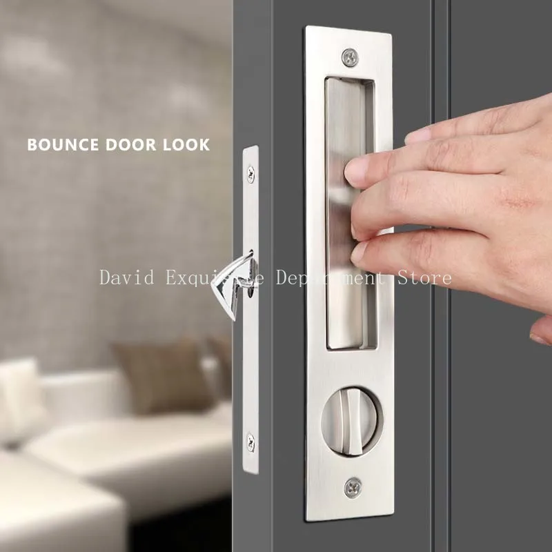 New sliding door lock, sliding door, wooden door, bathroom, bedroom, double-sided spring embedded folding door hook clasps
New sliding door lock, sliding door, wooden door, bathroom, bedroom, double-sided spring embedded folding door hook clasps