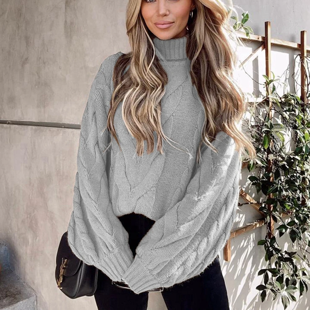Winter Women Turtleneck Solid Casual Femme Hook Flower Sweater Autumn Knitted Long Sleeve Loose Office Lady Street Wear Top
Winter Women Turtleneck Solid Casual Femme Hook Flower Sweater Autumn Knitted Long Sleeve Loose Office Lady Street Wear Top