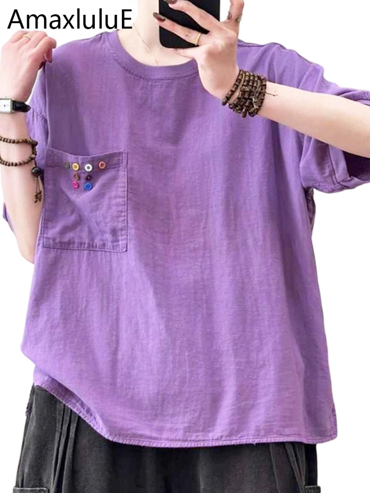 Amax LuluE 2026 Summer Fashion Cotton Linen Tops Ladies Japanese Design Causal Tee Shirts Womens Vintage Loose Classic Clothes
Amax LuluE 2026 Summer Fashion Cotton Linen Tops Ladies Japanese Design Causal Tee Shirts Womens Vintage Loose Classic Clothes