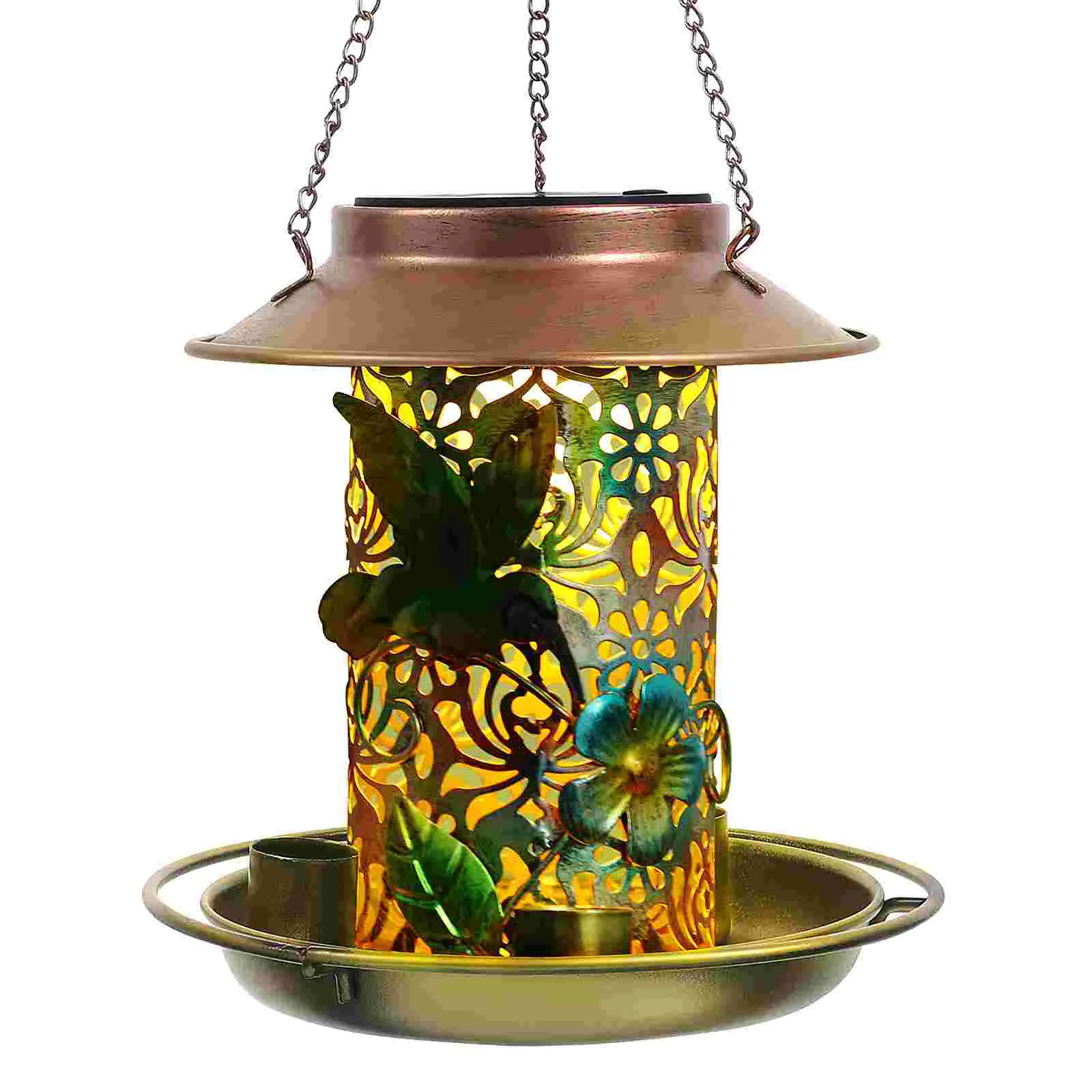 Solar Powered Bird Feeder Iron Craft Outdoor Hanging Garden Feeding Station Metal Bird Feeder Outdoor Accessory
Solar Powered Bird Feeder Iron Craft Outdoor Hanging Garden Feeding Station Metal Bird Feeder Outdoor Accessory