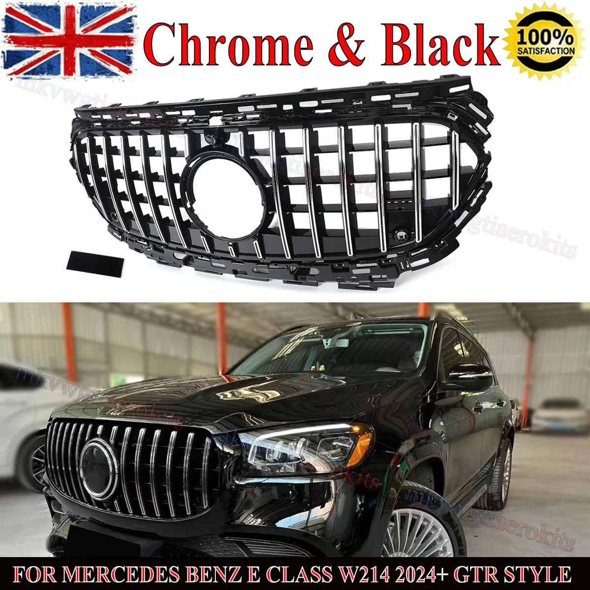MagicKit GT Style Front Grill for Mercedes-Benz E-Class W214/V214 E200 E350 E450 Bumper Centre Grille Grill Cover Kit 2024+
MagicKit GT Style Front Grill for Mercedes-Benz E-Class W214/V214 E200 E350 E450 Bumper Centre Grille Grill Cover Kit 2024+