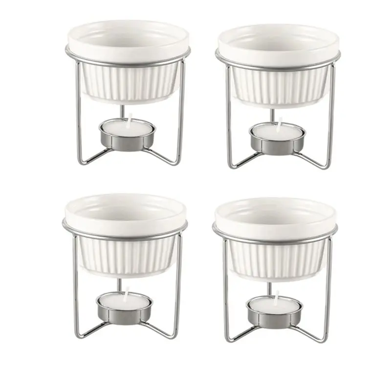 ABDJ-4 Pieces Butter Warmers,Butter Warmers For Seafood, Butter Warmer Set For Chocolate Or Cheese,Fondue
ABDJ-4 Pieces Butter Warmers,Butter Warmers For Seafood, Butter Warmer Set For Chocolate Or Cheese,Fondue
