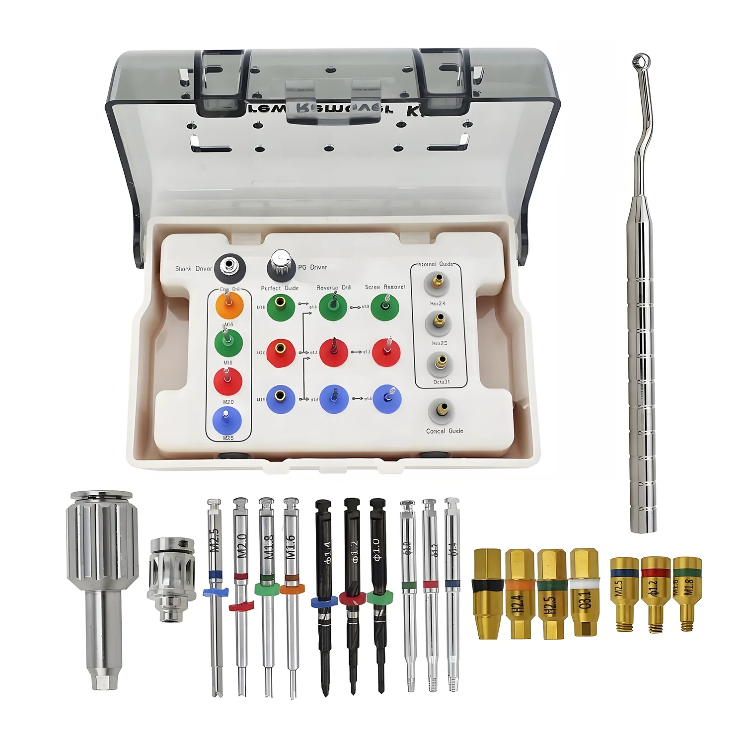 Dental Implant Tool Screw Remover Kit with Dental Drill & Accessories Broken Fixture Surgical Instrument dental tools
Dental Implant Tool Screw Remover Kit with Dental Drill & Accessories Broken Fixture Surgical Instrument dental tools