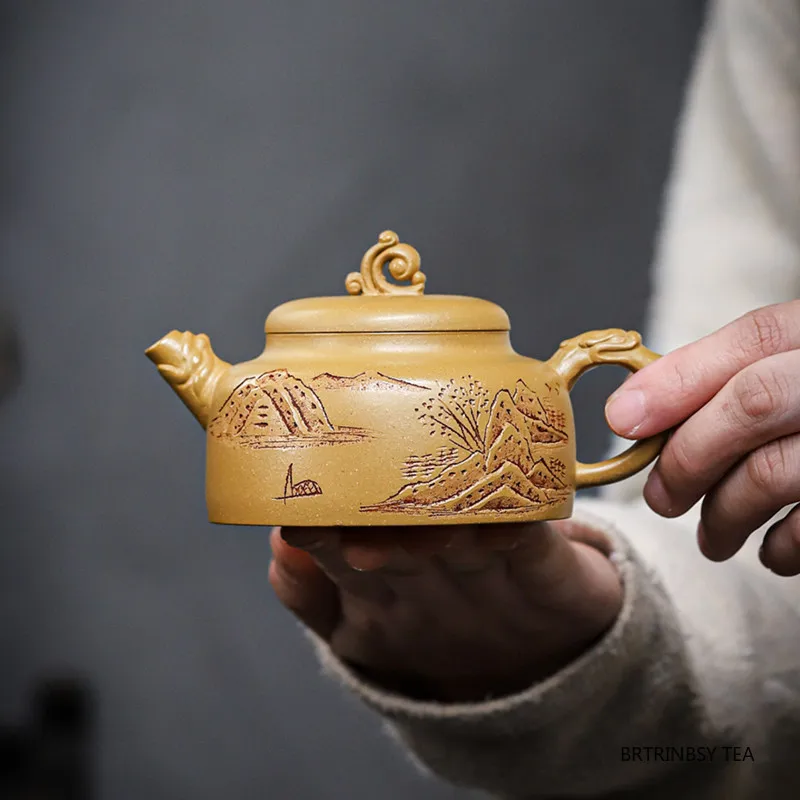 190ml Chinese Handmade Yixing Zisha Teapot Beauty Tea Infuser Tea Pot Tradition Household Kettle Teaware Purple Clay Tea Set
190ml Chinese Handmade Yixing Zisha Teapot Beauty Tea Infuser Tea Pot Tradition Household Kettle Teaware Purple Clay Tea Set