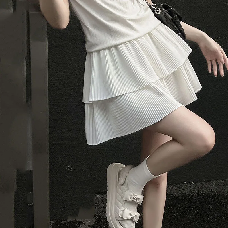 Korean Sweet Double Cake Skirt for Women Fashion High Waisted Ruffles Pleated Skirts Woman Streetwear Anti-Glare Mini Skirts
Korean Sweet Double Cake Skirt for Women Fashion High Waisted Ruffles Pleated Skirts Woman Streetwear Anti-Glare Mini Skirts