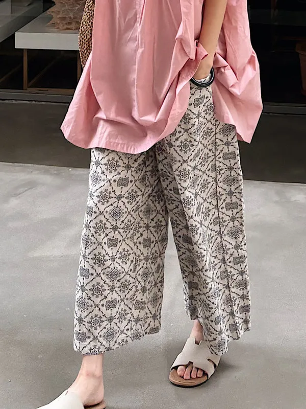 High-End Retro Artistic Print Wide Leg Pants Women's Summer Anti-Aging Elastic Waist Belt Straight Leg Trousers Casual Loose Fit
High-End Retro Artistic Print Wide Leg Pants Women's Summer Anti-Aging Elastic Waist Belt Straight Leg Trousers Casual Loose Fit