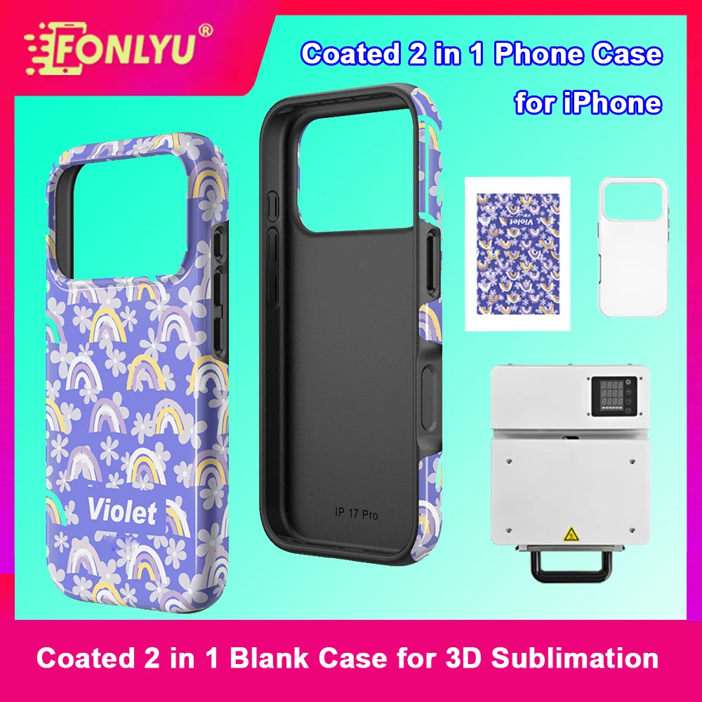 FONLYU Coated 2in1 Blank Phone Case 3D Sublimation Print Cover for iPhone17 16 15 14 Pro Max XR DIY Printing Thermal Mobile Back
FONLYU Coated 2in1 Blank Phone Case 3D Sublimation Print Cover for iPhone17 16 15 14 Pro Max XR DIY Printing Thermal Mobile Back