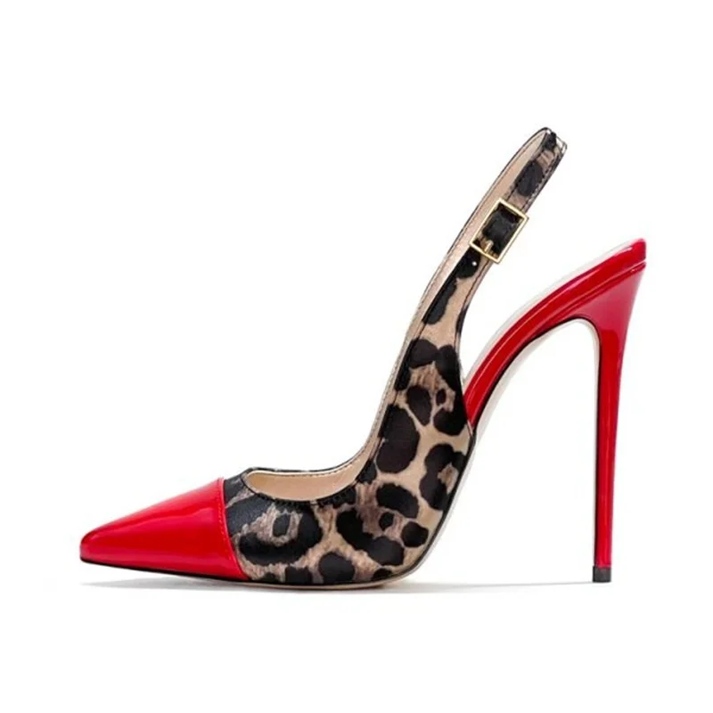 New Arrivals Red Leopard Patchwork Stiletto High Heels Shoes Slip On Shallow Women Party Dress Shoes 12CM Slingback Pumps
New Arrivals Red Leopard Patchwork Stiletto High Heels Shoes Slip On Shallow Women Party Dress Shoes 12CM Slingback Pumps