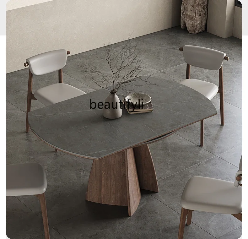 Retractable round Table Light Luxury High-End Small Apartment Square and round Dual-Use Multi-Functional Rotating Italian
Retractable round Table Light Luxury High-End Small Apartment Square and round Dual-Use Multi-Functional Rotating Italian