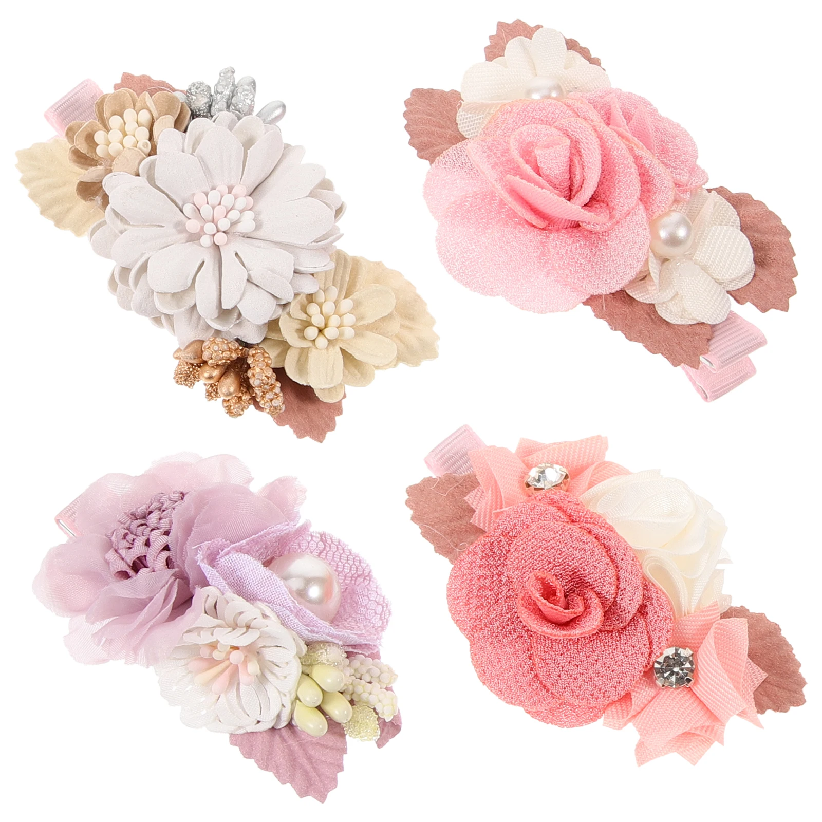 4Pcs Rhinestone Simulated Flower Hair Clips Accessories Wedding Date Party Reusable Stylish Hair Barrettes Women
4Pcs Rhinestone Simulated Flower Hair Clips Accessories Wedding Date Party Reusable Stylish Hair Barrettes Women