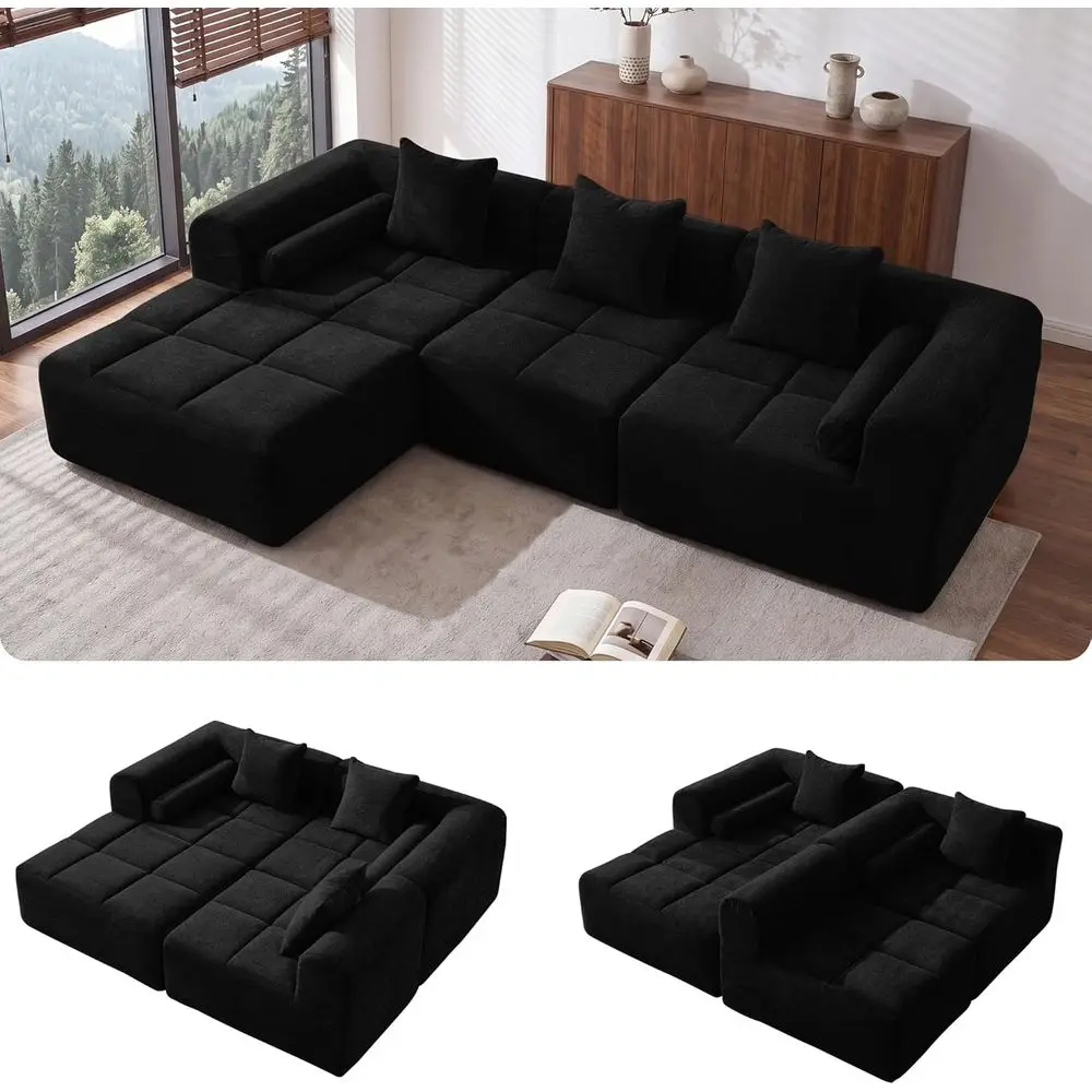 Oversized Cloud-Soft Chenille Sectional Sofa, Deep Seating, Comfortable L-Shaped for Living Room
Oversized Cloud-Soft Chenille Sectional Sofa, Deep Seating, Comfortable L-Shaped for Living Room
