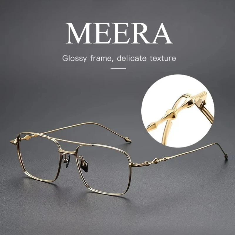 Fashion Comfort Gold Glasses Frame Retro Luxury Eyeglass Pure Titanium Optical Eyeglasses Prescription Double Girder Frames 2025
Fashion Comfort Gold Glasses Frame Retro Luxury Eyeglass Pure Titanium Optical Eyeglasses Prescription Double Girder Frames 2025