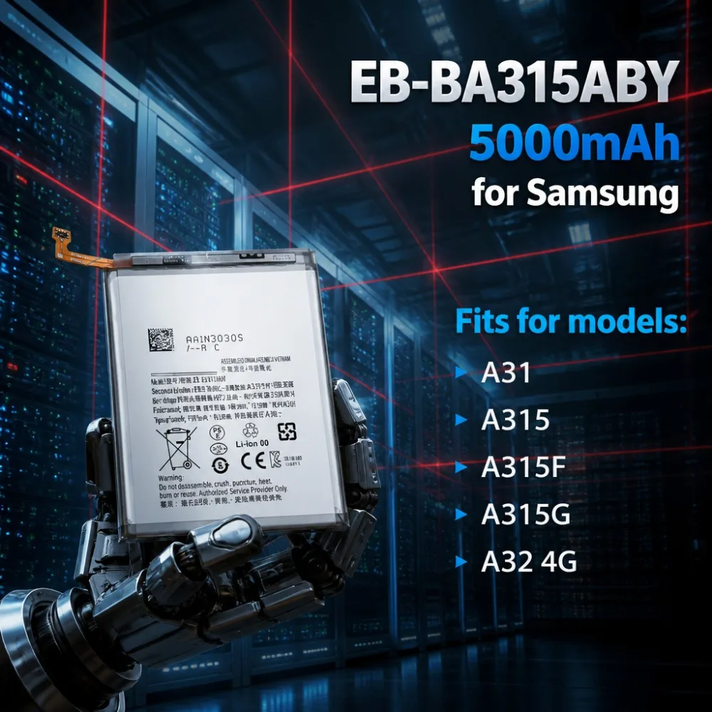 Phone battery EB-BA315ABY 5000mAh Battery For Samsung Galaxy A31 2020 Edition SM-A315F/DS SM-A315G/DS Batteries
Phone battery EB-BA315ABY 5000mAh Battery For Samsung Galaxy A31 2020 Edition SM-A315F/DS SM-A315G/DS Batteries