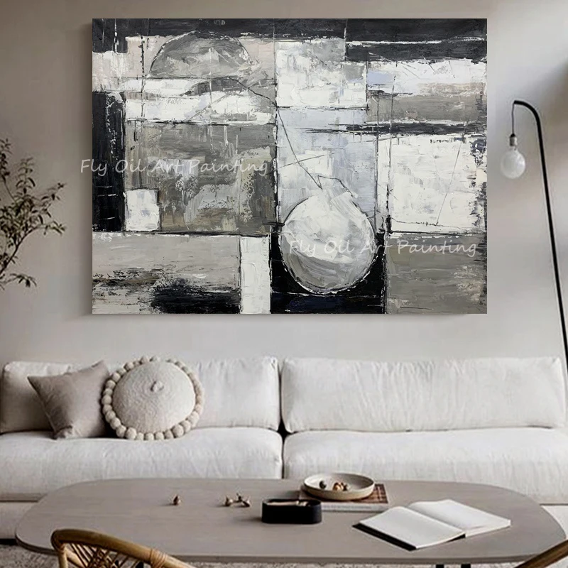 100% Handmade abstract grey canvas thick large size modern Oil Painting Modern Picture for Living Room Aisle Fashion Wall Decor
100% Handmade abstract grey canvas thick large size modern Oil Painting Modern Picture for Living Room Aisle Fashion Wall Decor