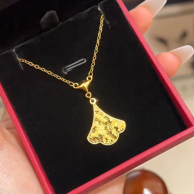 Fashion Kt18 Gold Color Shiny Ginkgo Leaf Pendant Necklace or Women Bride Necklace Chian Jewelry Wedding Birthday Gifts Not Fade
Fashion Kt18 Gold Color Shiny Ginkgo Leaf Pendant Necklace or Women Bride Necklace Chian Jewelry Wedding Birthday Gifts Not Fade