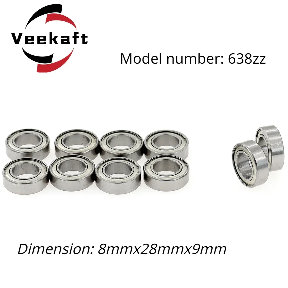 Deep Groove Ball Bearings 638zz 10pcs Size: 8mmx28mmx9mm Suitable for Small Machinery, Electric Motors, Machine Parts
Deep Groove Ball Bearings 638zz 10pcs Size: 8mmx28mmx9mm Suitable for Small Machinery, Electric Motors, Machine Parts