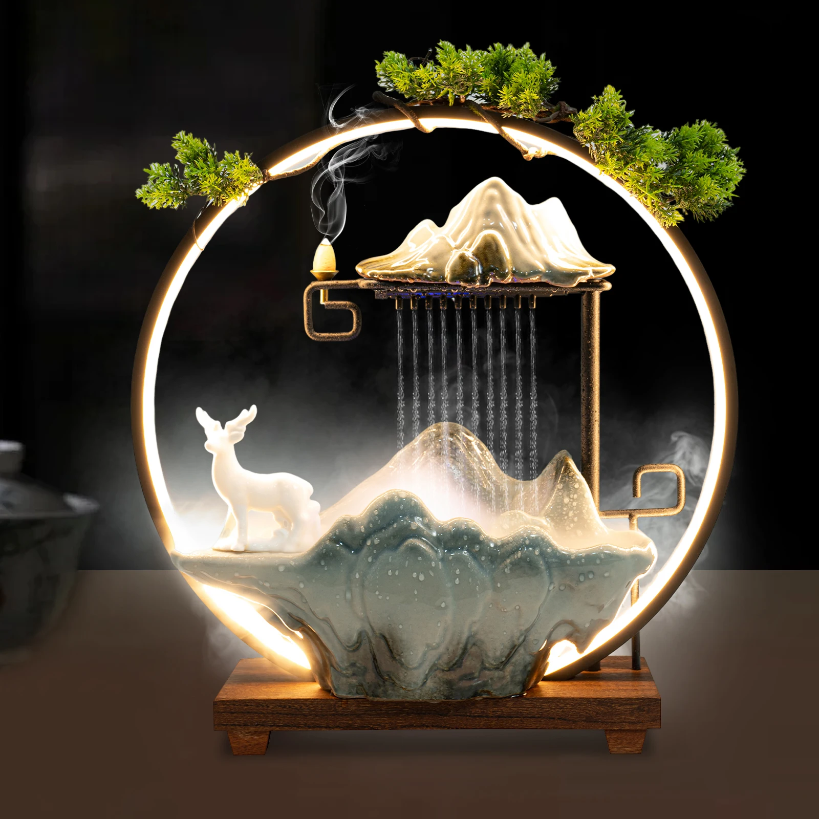 Multifunctional Waterfall Ornament With Incense Water Pump Atomizer Adapter Light Adapter & Atomizer Countertop
Multifunctional Waterfall Ornament With Incense Water Pump Atomizer Adapter Light Adapter & Atomizer Countertop