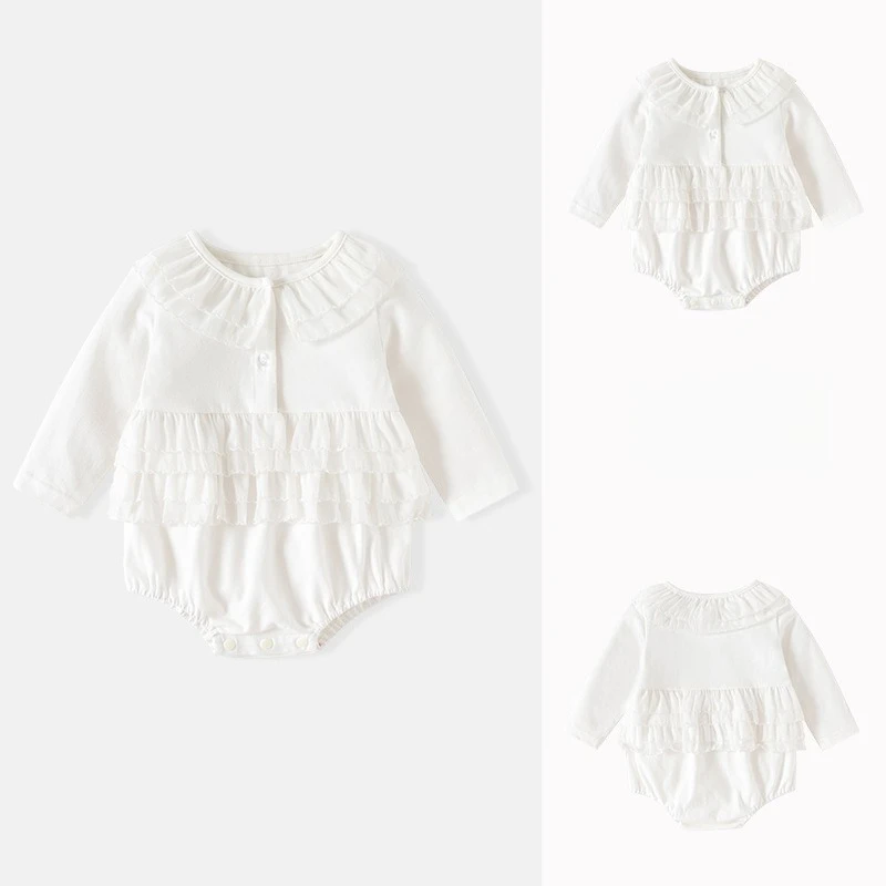 ZOETOPKID Baby Girl Bodysuit White Cute Breathable Cotton Rompers Newborn 0-24M Peter Pan Collar Basic Casual Clothes
ZOETOPKID Baby Girl Bodysuit White Cute Breathable Cotton Rompers Newborn 0-24M Peter Pan Collar Basic Casual Clothes