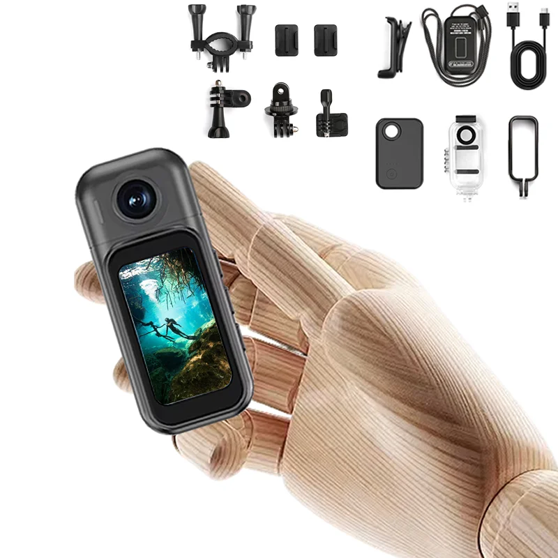 Action Camera 1.47“ Touch Screen Sports Mini Camera Outdoor 1080P HD 2.4G WiFi Recording POV Attraction Bracket 180° Rotating
Action Camera 1.47“ Touch Screen Sports Mini Camera Outdoor 1080P HD 2.4G WiFi Recording POV Attraction Bracket 180° Rotating