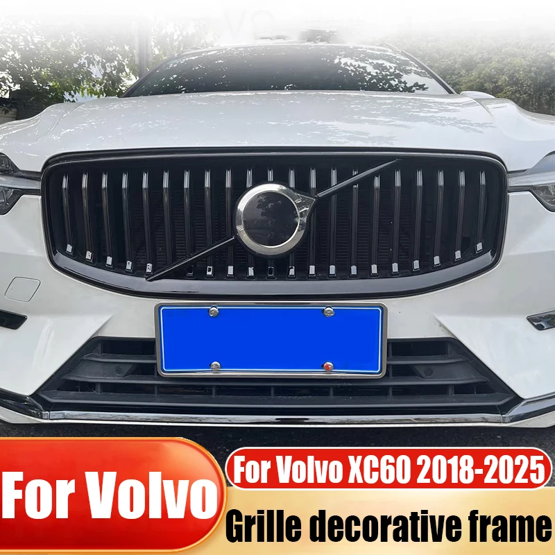 Для Volvo XC60 2018-2025 ABS передняя решетка, декоративная полоса, модификация, аксессуары для наружного украшения автомобиля, защита от царапин 
Для Volvo XC60 2018-2025 ABS передняя решетка, декоративная полоса, модификация, аксессуары для наружного украшения автомобиля, защита от царапин