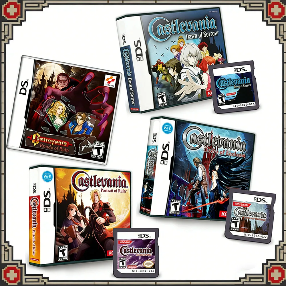 ▏Castlevania: Order of Ecclesia/Portrait of Ruin/Dawn of Sorrow DS Game Card R4 Card Version DS Video Game for DS 3DS
▏Castlevania: Order of Ecclesia/Portrait of Ruin/Dawn of Sorrow DS Game Card R4 Card Version DS Video Game for DS 3DS