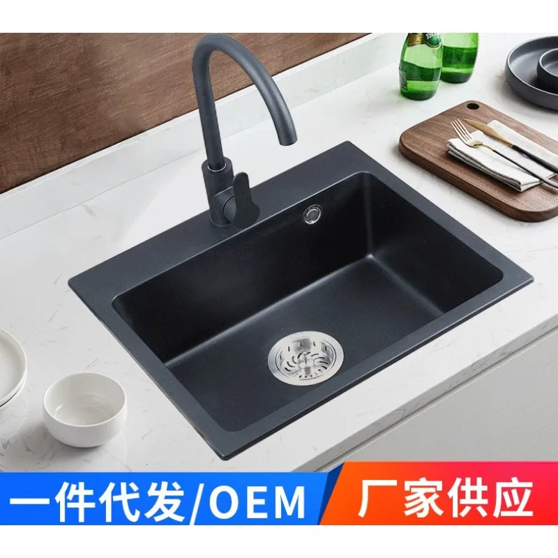 Wholesale Handmade Quartz Stone Single Sink Thickened Kitchen Vegetable Sink Household Dishwasher Sink
Wholesale Handmade Quartz Stone Single Sink Thickened Kitchen Vegetable Sink Household Dishwasher Sink
