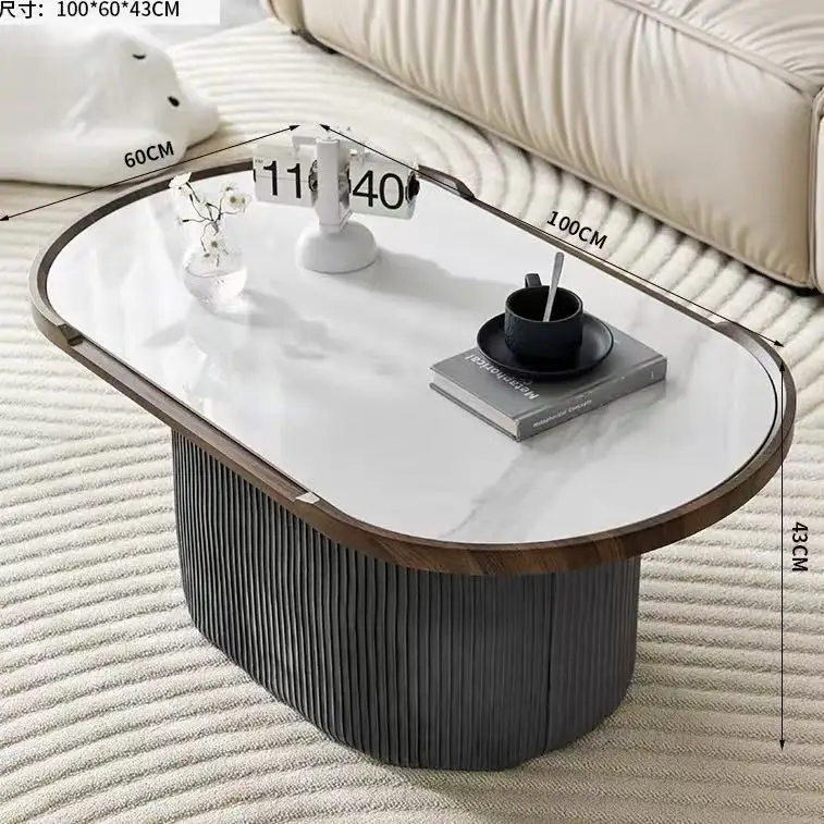 #Modern Oval Coffee Table with Sintered Stone Top and Soft Base for Living Room
#Modern Oval Coffee Table with Sintered Stone Top and Soft Base for Living Room