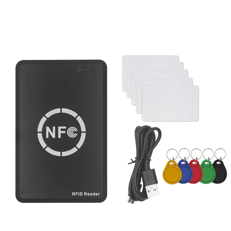 RFID NFC Смарт-чип-ридер/запись + 5XCUID-карта + брелок UID RFID Дубликатор тегов Копия клон ID IC Key Badge Копировальный аппарат
RFID NFC Смарт-чип-ридер/запись + 5XCUID-карта + брелок UID RFID Дубликатор тегов Копия клон ID IC Key Badge Копировальный аппарат