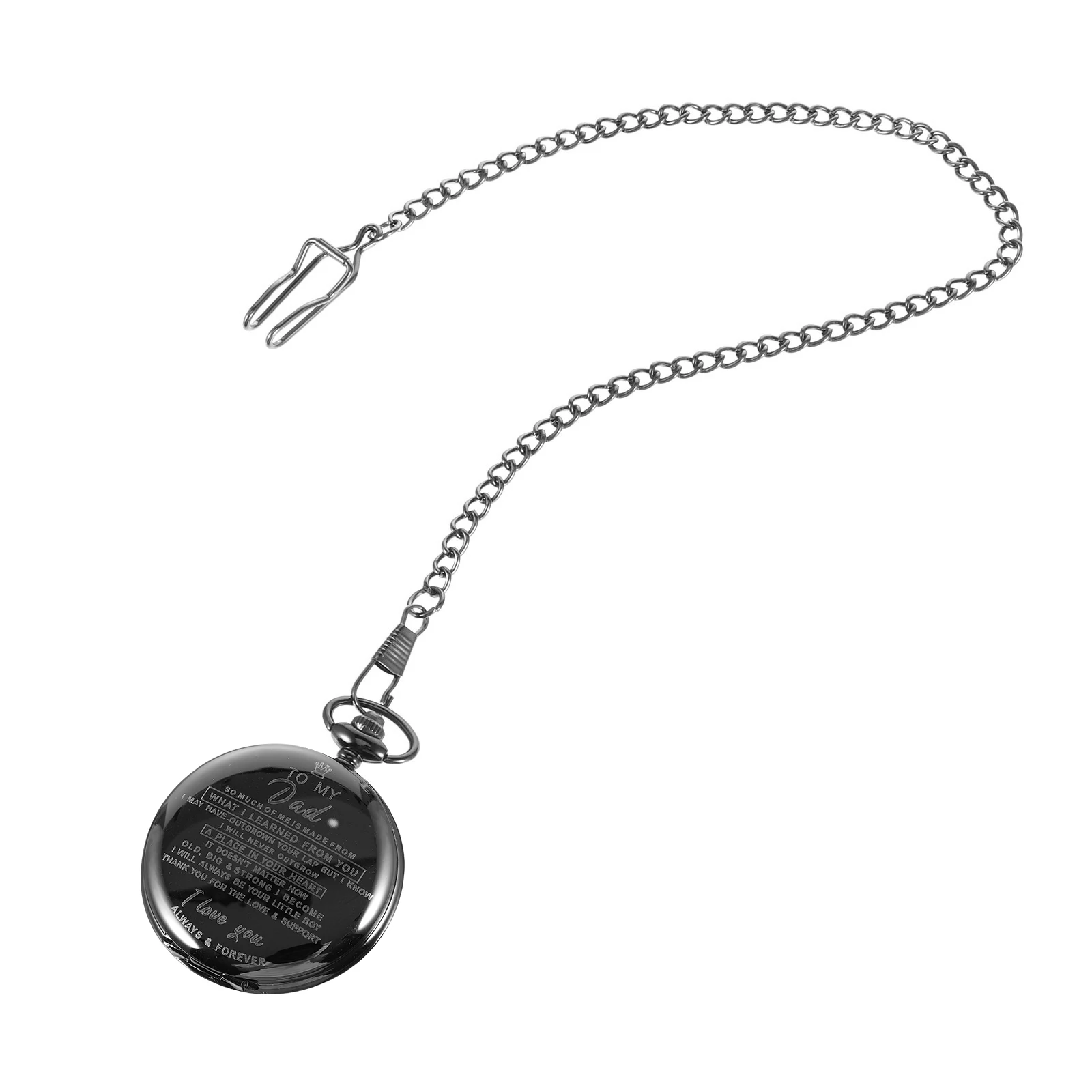Hanging Pocket Watch Pendant Durable Laser Engraving Simple Letter Design Ideal Father's Day Christmas Gift
Hanging Pocket Watch Pendant Durable Laser Engraving Simple Letter Design Ideal Father's Day Christmas Gift
