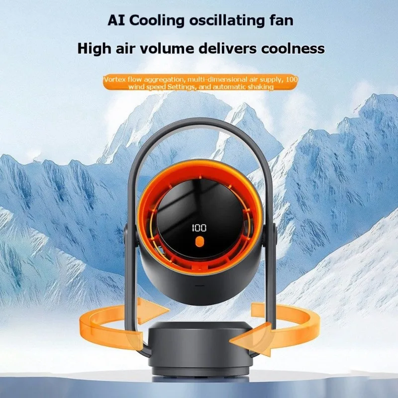 LITE-USB Powered Desk Fan Modern Oscillating Design-Digital Display, 100 Speed Settings, 1-3H Battery Life
LITE-USB Powered Desk Fan Modern Oscillating Design-Digital Display, 100 Speed Settings, 1-3H Battery Life