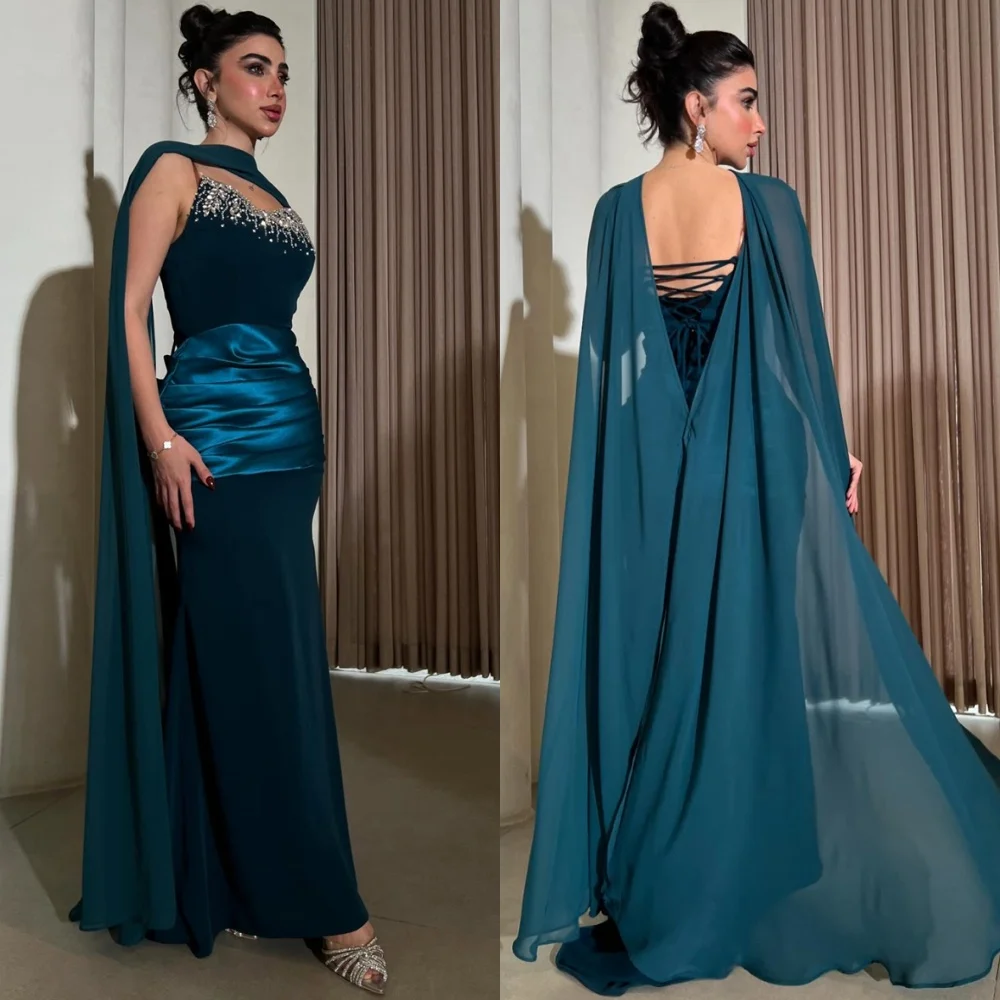 Customized Modern Blue Evening Dress Temperament Strapless Sleeveless Homecoming Dresses Luxury Sweep Train Vestido De Festa
Customized Modern Blue Evening Dress Temperament Strapless Sleeveless Homecoming Dresses Luxury Sweep Train Vestido De Festa