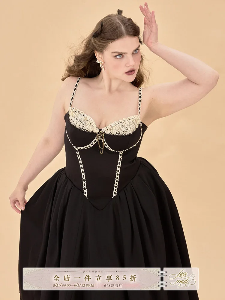 plus Size Women's Lace Dress Fishbone Strap Dress Slimming Summer Princess Style Knitted A-Line Short Dress Zipper Back
plus Size Women's Lace Dress Fishbone Strap Dress Slimming Summer Princess Style Knitted A-Line Short Dress Zipper Back