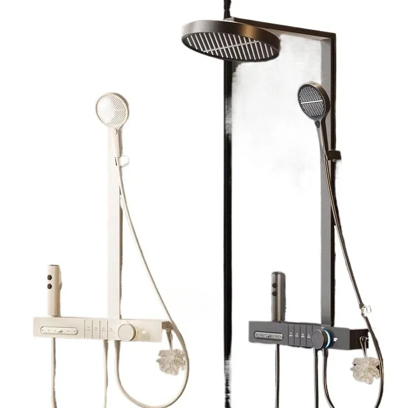 Four Seasons Smart Constant Temperature Shower Set, Supercharged Digital Display Ambient Light Shower Household
Four Seasons Smart Constant Temperature Shower Set, Supercharged Digital Display Ambient Light Shower Household