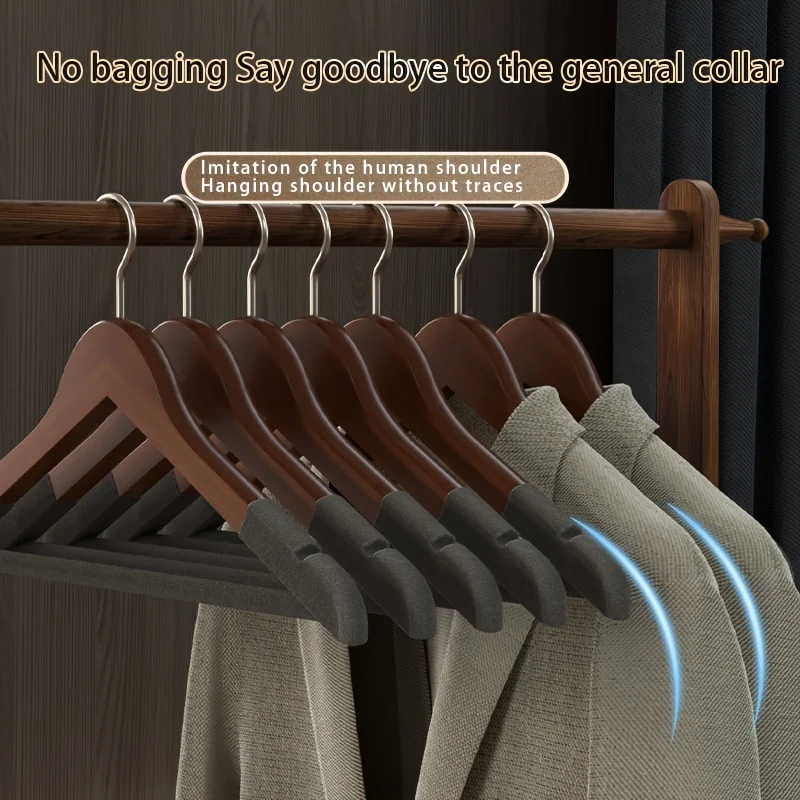 10pcs Wooden Coat Hangers, Non-Slip Seamless Retro Clothes Hanger, Household Durable Shoulder Design For Closet Organization, Id
10pcs Wooden Coat Hangers, Non-Slip Seamless Retro Clothes Hanger, Household Durable Shoulder Design For Closet Organization, Id