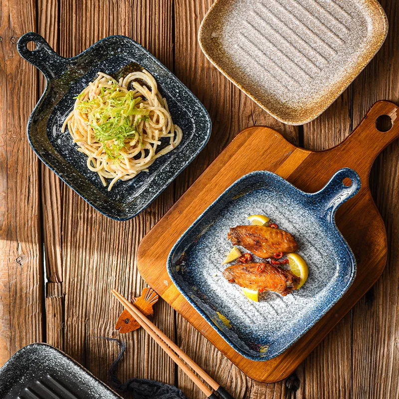 Japanese Sle Cerc Plate for Home Use Baking Steak Fruit Salad with Handle Diwaer Se Vintage Handmade Dinnerware
Japanese Sle Cerc Plate for Home Use Baking Steak Fruit Salad with Handle Diwaer Se Vintage Handmade Dinnerware