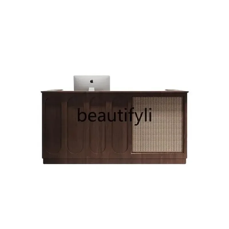 LJYFront desk rattan bar counter Korean checkout page clothing store reception Taichung antique booth
LJYFront desk rattan bar counter Korean checkout page clothing store reception Taichung antique booth
