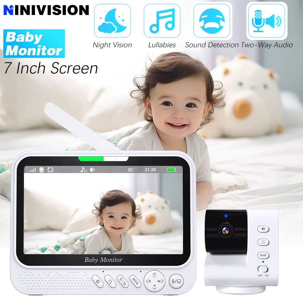 Baby Monitor 7Inch Screen PTZ Long Distance Digital Temperature Monitoring Lullaby Babysitter Nanny Cam Intercom Baby Camera
Baby Monitor 7Inch Screen PTZ Long Distance Digital Temperature Monitoring Lullaby Babysitter Nanny Cam Intercom Baby Camera