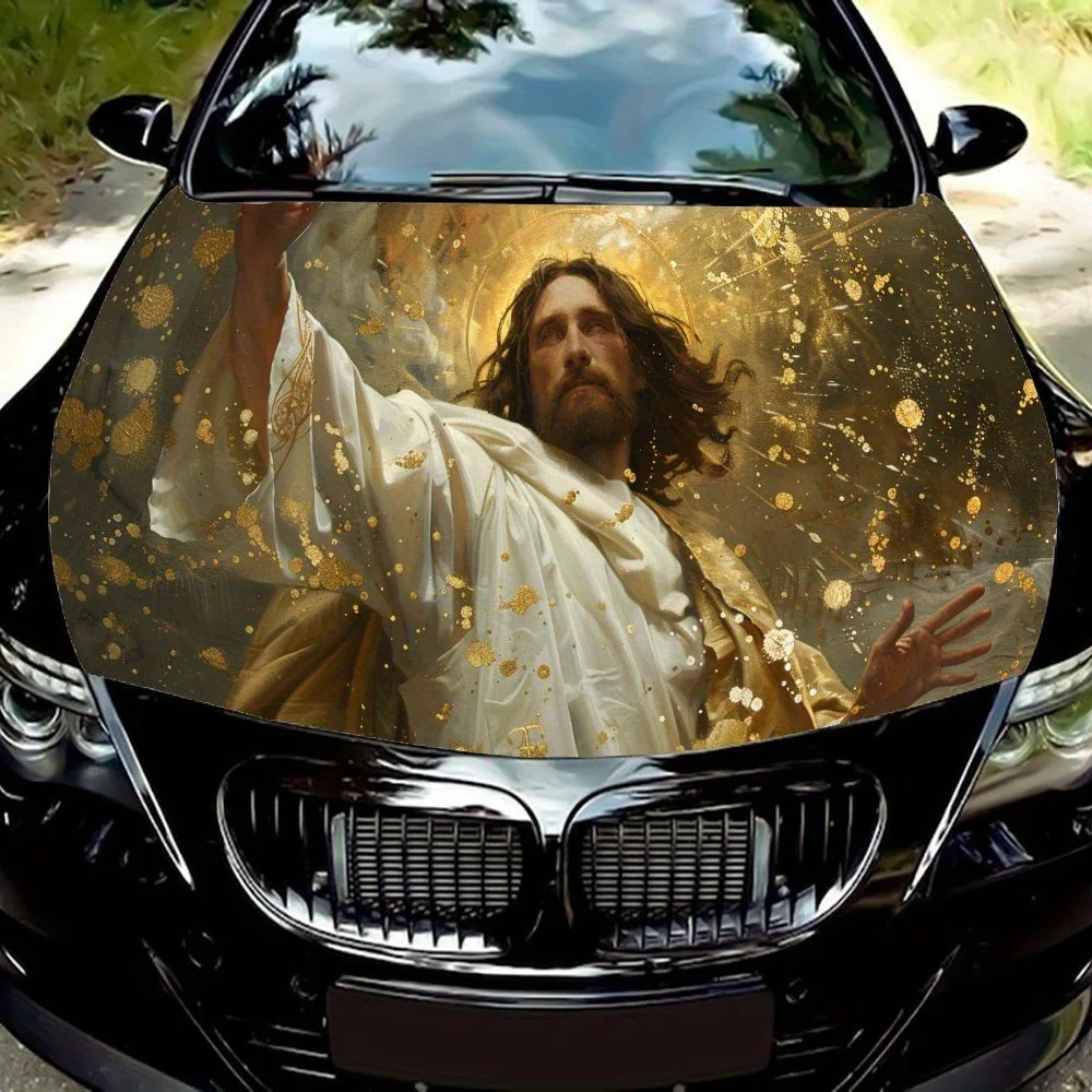 Священный религиозный золотой Иисус ПВХ автомобильные виниловые обертывания, самоклеящаяся водонепроницаемая наклейка на капот автомобиля, защитная наклейка для украшения автомобиля
Священный религиозный золотой Иисус ПВХ автомобильные виниловые обертывания, самоклеящаяся водонепроницаемая наклейка на капот автомобиля, защитная наклейка для украшения автомобиля