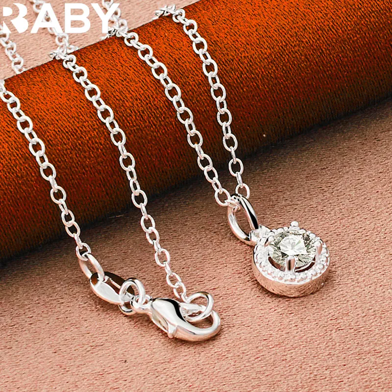 URBABY 925 Sterling Silver With 16-30 inch Chain AAAAA Zircon Pendant Necklace For Women Wedding Party Fashion Charms Jewelry
URBABY 925 Sterling Silver With 16-30 inch Chain AAAAA Zircon Pendant Necklace For Women Wedding Party Fashion Charms Jewelry