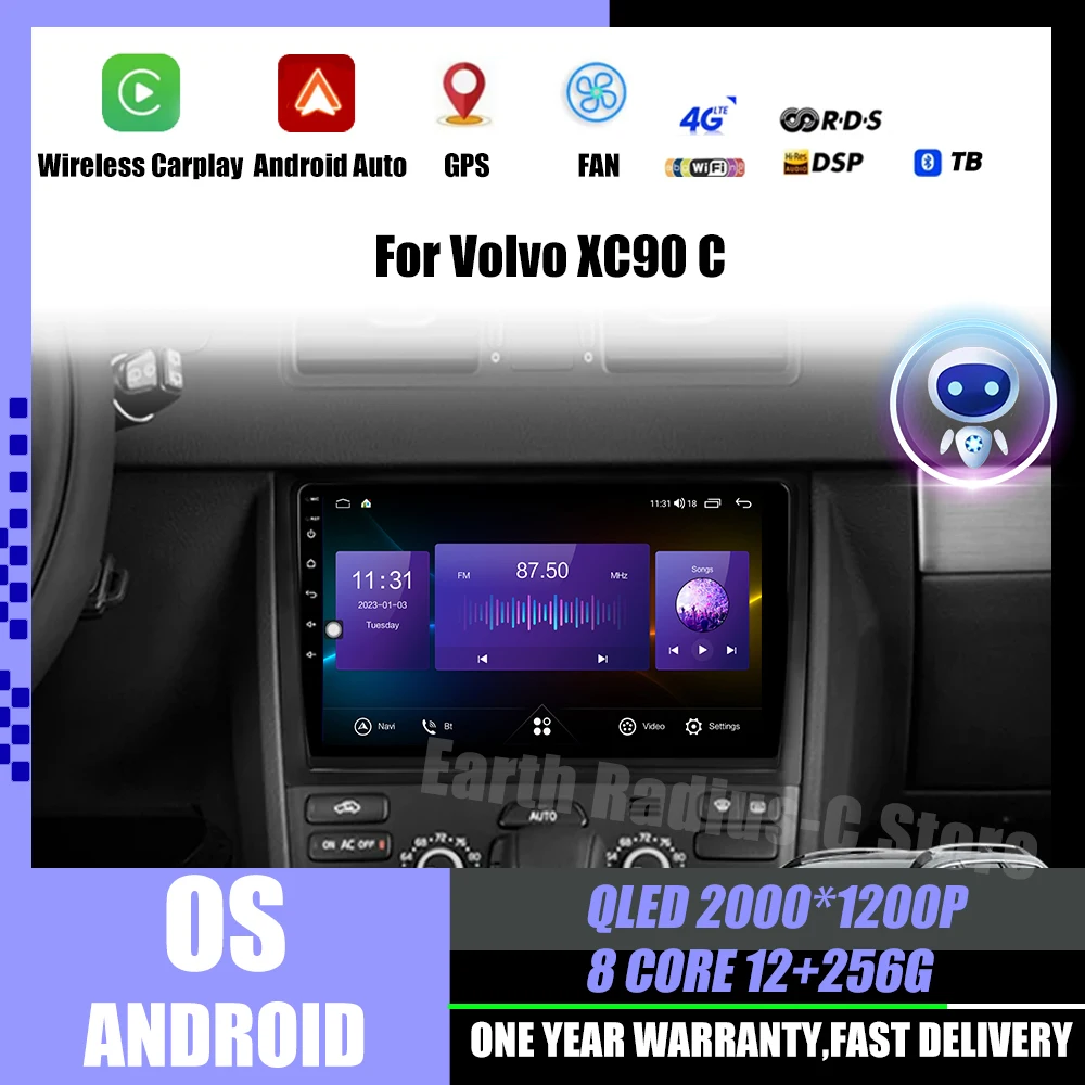 10" Android 14 Car Radio For Volvo XC90 C 2002 - 2014Multimedia Video Player QLED screen Navigation stereo GPS WFl No 2din dvd
10" Android 14 Car Radio For Volvo XC90 C 2002 - 2014Multimedia Video Player QLED screen Navigation stereo GPS WFl No 2din dvd