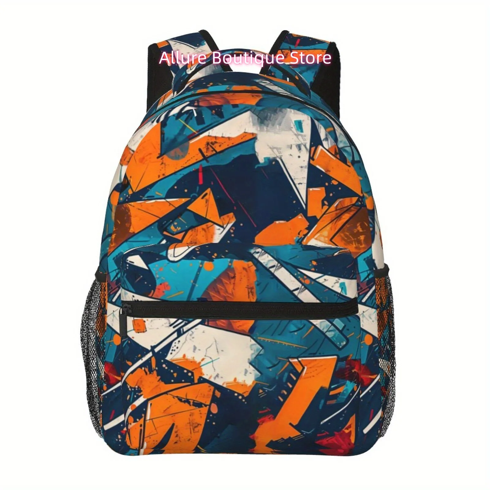 Colorful Geometric Print Youth Backpack - Lightweight, Tablet-Friendly, Zip Closure, Shoulder & Waist Support, Ideal for School,
Colorful Geometric Print Youth Backpack - Lightweight, Tablet-Friendly, Zip Closure, Shoulder & Waist Support, Ideal for School,