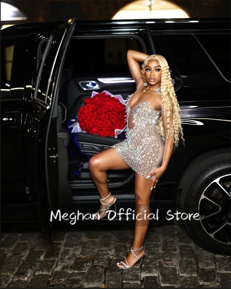 Silver Short Prom Dresses Black Girl Bead Crystal 2024 Birthday Luxury Dress Diamond Graduation Gown Homecoming Customized
Silver Short Prom Dresses Black Girl Bead Crystal 2024 Birthday Luxury Dress Diamond Graduation Gown Homecoming Customized