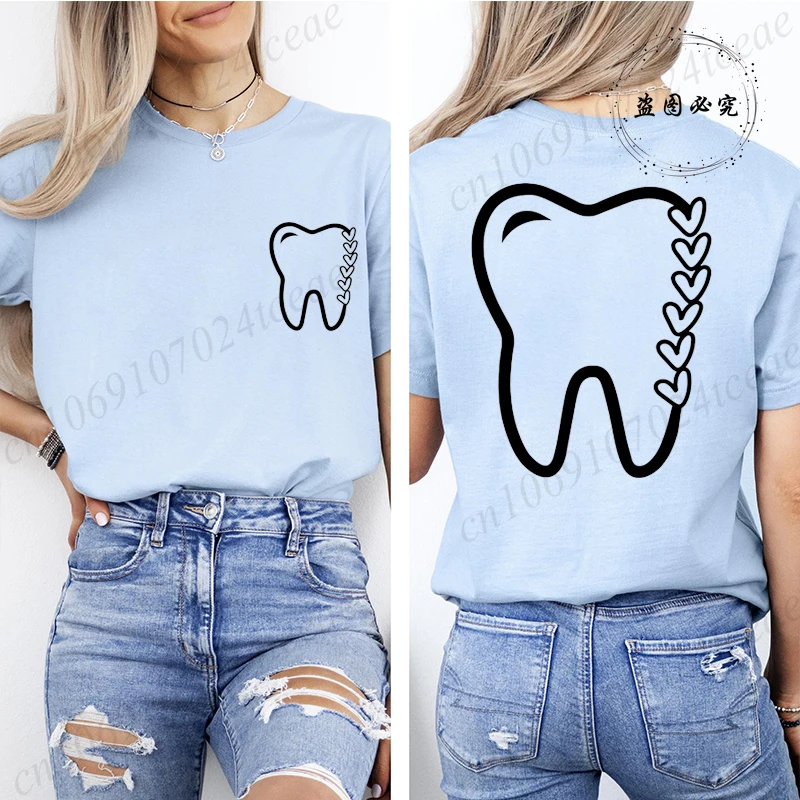 Women Dental Graphic T Shirt Clothes Funny Letter Print T-Shirts Short Sleeve Tee Shirts Summer Fashion Female T-Shirts Clothing
Women Dental Graphic T Shirt Clothes Funny Letter Print T-Shirts Short Sleeve Tee Shirts Summer Fashion Female T-Shirts Clothing