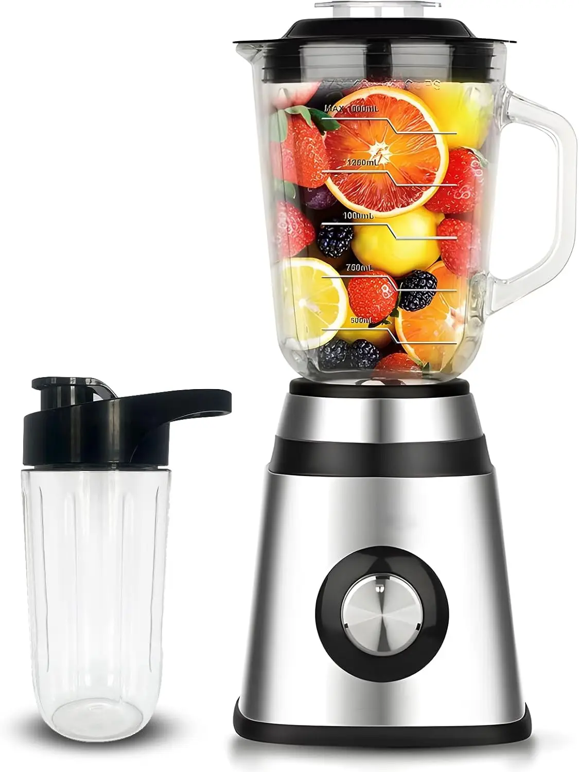Personal Size Smoothie Blender with Cup for Kitchen 500W Stainless Steel Small Blender 2 Speed Adjustable with 48oz Glass Jar Do
Personal Size Smoothie Blender with Cup for Kitchen 500W Stainless Steel Small Blender 2 Speed Adjustable with 48oz Glass Jar Do