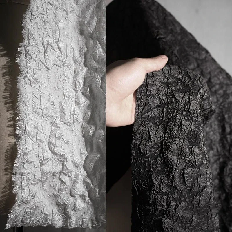 Rock Patterned Elastic Texture Fabric Creative Folding Three-dimensional Texture High-end Clothing Jacquard Designer Fabric
Rock Patterned Elastic Texture Fabric Creative Folding Three-dimensional Texture High-end Clothing Jacquard Designer Fabric