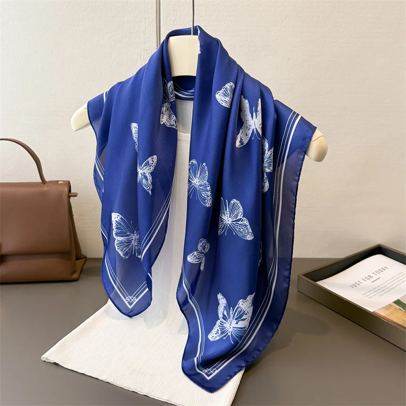 Simple Atmosphere Summer Ice Silk Printed Butterfly Imitation Silk Scarf 70*70 High-End Shawl Versatile Neck Wrap Headscarf Wome
Simple Atmosphere Summer Ice Silk Printed Butterfly Imitation Silk Scarf 70*70 High-End Shawl Versatile Neck Wrap Headscarf Wome