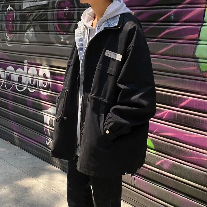 Loose Casual Men's Workwear Jaet Spring Autumn Trendy Brand Patchwork Jaet Youthful ular Outerwear for Young Men
Loose Casual Men's Workwear Jaet Spring Autumn Trendy Brand Patchwork Jaet Youthful ular Outerwear for Young Men